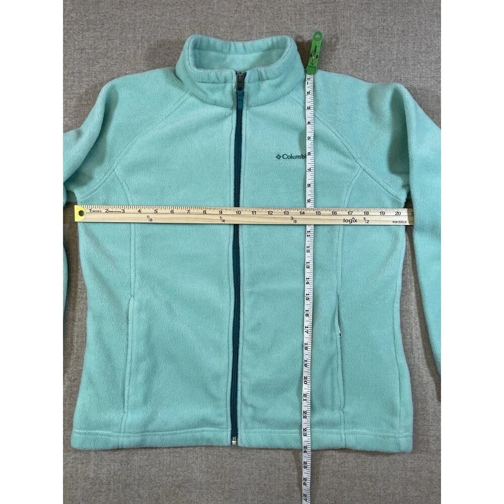 Columbia Sportwear Company Turquoise Fleece Jacket Youth Size XL 18/20 *Stains*